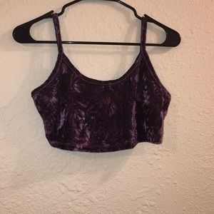 Purple Velvet crop top